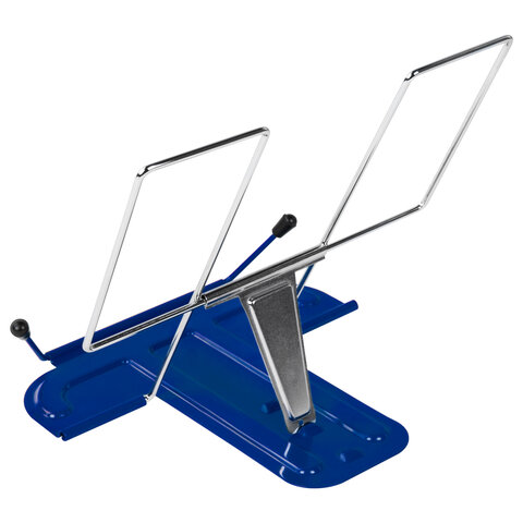 Подставка для книг и учебников металлическая, синяя, BRAUBERG LINE, 237966 Подставка для книг и учебников металлическая, синяя, BRAUBERG LINE, 237966