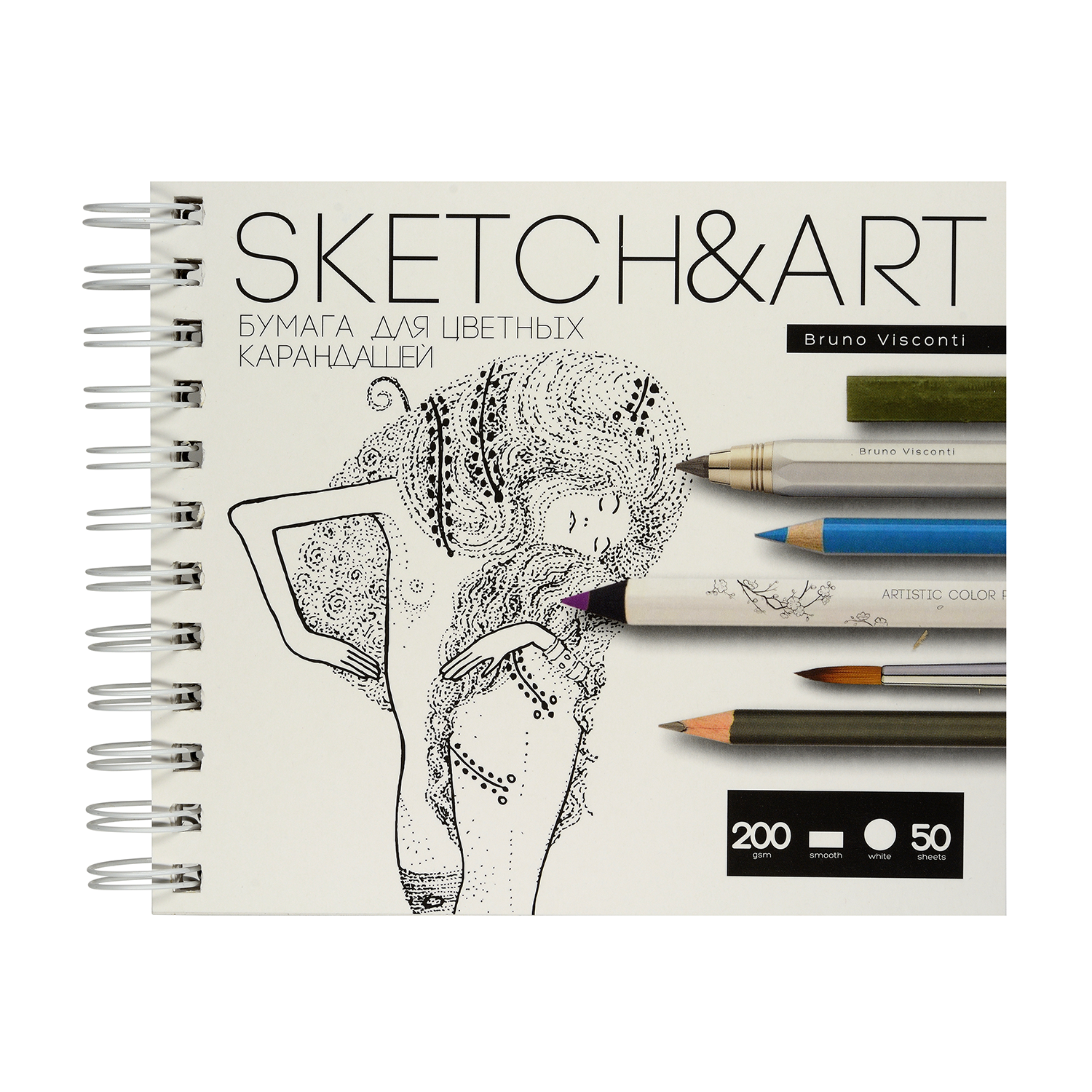 SKETCHBOOK SKETCH&ART BV,180х155 мм, 50 Л. 200 ГР. НА ГРЕБНЕ, ДЛЯ ЦВЕТНЫХ SKETCHBOOK SKETCH&ART BV,180х155 мм, 50 Л. 200 ГР. НА ГРЕБНЕ, ДЛЯ ЦВЕТНЫХ