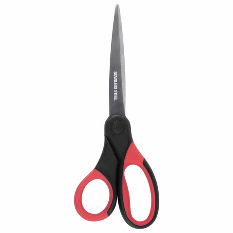 Ножницы BRAUBERG "Office", 210 мм, прорезиненные ручки, красно-черные, Ножницы BRAUBERG "Office", 210 мм, прорезиненные ручки, красно-черные,