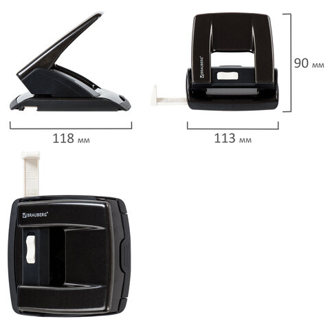 Дырокол металлический BRAUBERG "ULTRA", до 20 листов, черный, 228758 Дырокол металлический BRAUBERG "ULTRA", до 20 листов, черный, 228758