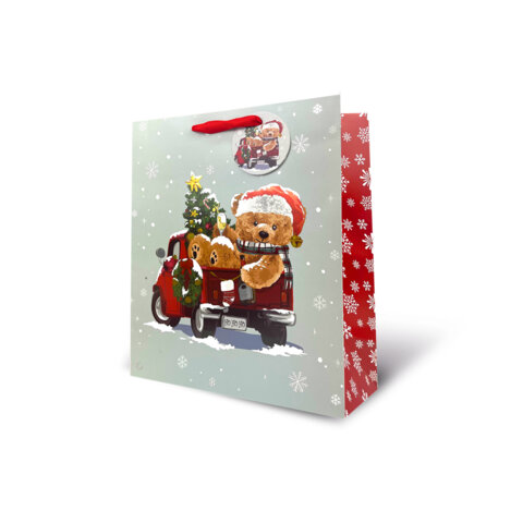 Пакет подарочный КОМПЛЕКТ 4 штуки новогодний 26x32x13см, "Новогодний Пакет подарочный КОМПЛЕКТ 4 штуки новогодний 26x32x13см, "Новогодний