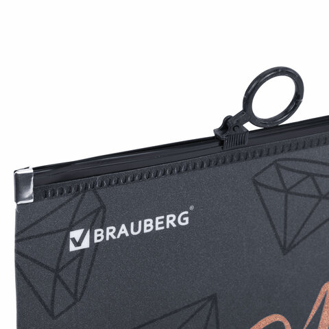 Папка для тетрадей BRAUBERG А4, 1 отделение, пластик, на zip-lock-молнии, Папка для тетрадей BRAUBERG А4, 1 отделение, пластик, на zip-lock-молнии,