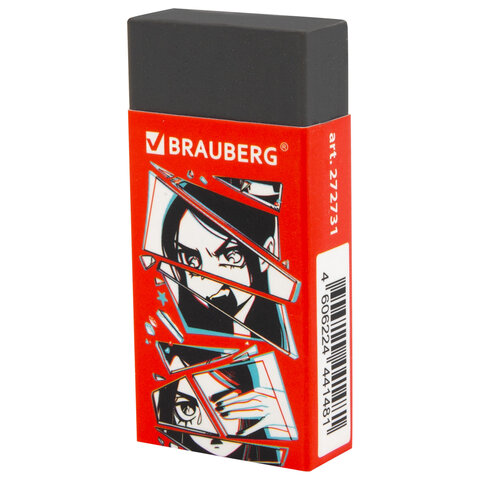 Ластик BRAUBERG "ANIME", 50х24х10 мм, прямоугольный, картоннный
