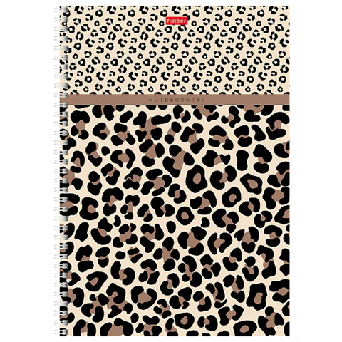 Тетрадь А4, 80 л., HATBER, гребень, клетка, тиснение, "LEO-принт" Тетрадь А4, 80 л., HATBER, гребень, клетка, тиснение, "LEO-принт"