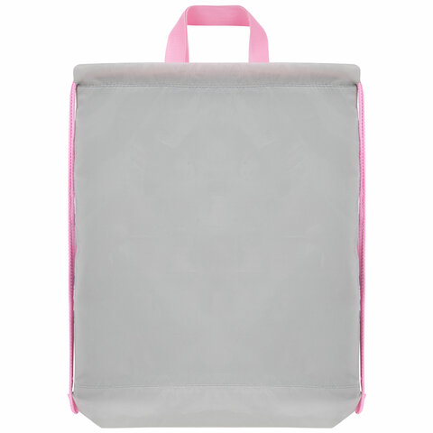 Мешок для обуви ЮНЛАНДИЯ с ручками, боковой карман на молнии, 46х36 см,