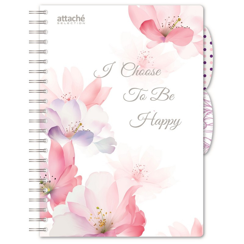 Бизнес-тетрадь А4,140л,кл,спир.пласт Attache Selection Flower Dreams 876751 Бизнес-тетрадь А4,140л,кл,спир.пласт Attache Selection Flower Dreams 876751