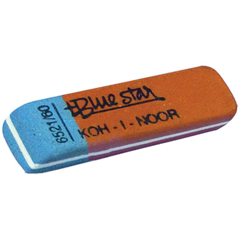 Ластик "Blue Star" 60, скошенный, комбинированный, натуральный каучук, Ластик "Blue Star" 60, скошенный, комбинированный, натуральный каучук,