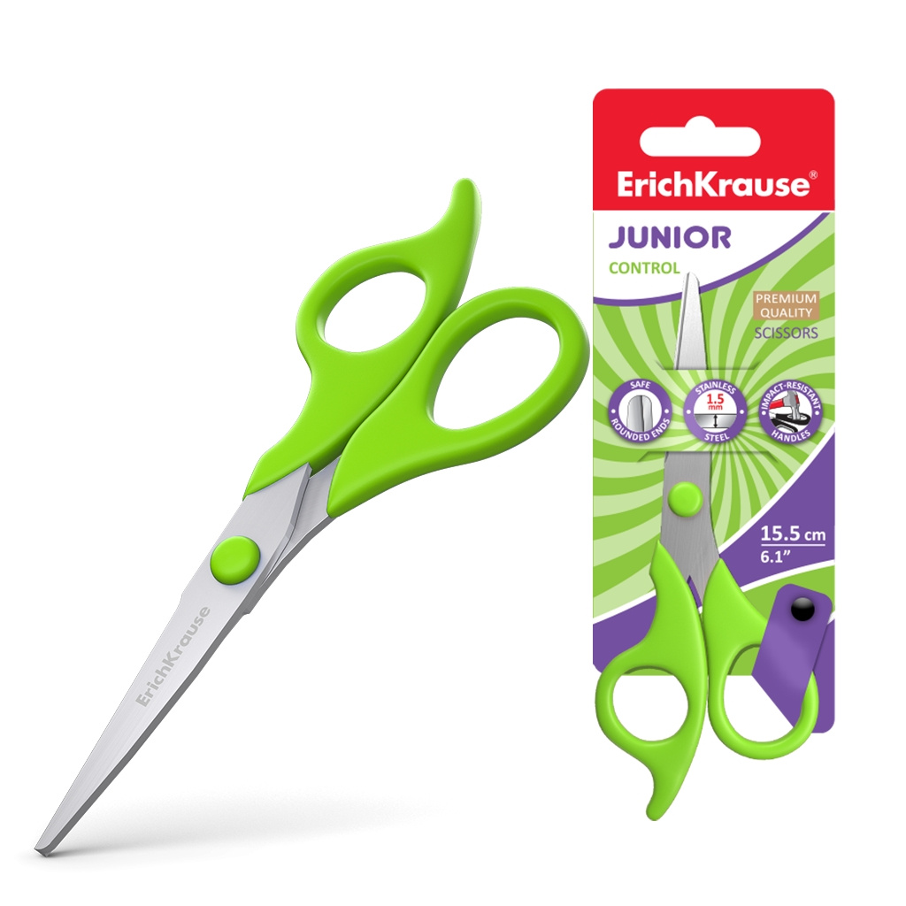 Ножницы Erich Krause Control Junior, 15.5см (в блистере по 1 шт.) Ножницы Erich Krause Control Junior, 15.5см (в блистере по 1 шт.)