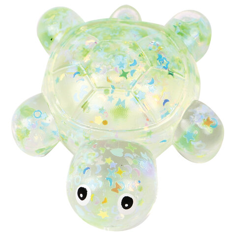 Игрушка-антистресс "ПРОЗРАЧНАЯ ЧЕРЕПАШКА", 8 см, ассорти 4 цвета,