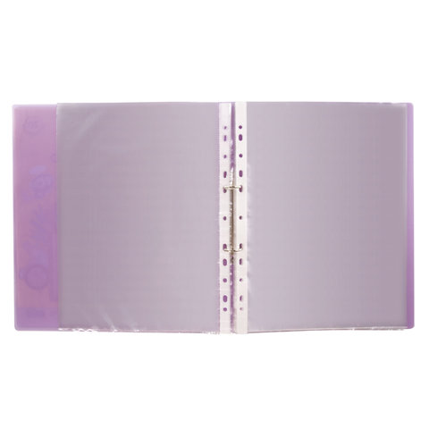 Папка для портфолио ребенка, 2 кольца, 20 файлов, полупрозрачная фиолетовая, Папка для портфолио ребенка, 2 кольца, 20 файлов, полупрозрачная фиолетовая,