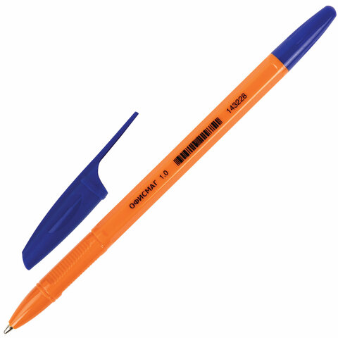 Ручка шариковая ОФИСМАГ "X-333 Orange", СИНЯЯ, корпус оранжевый, узел Ручка шариковая ОФИСМАГ "X-333 Orange", СИНЯЯ, корпус оранжевый, узел