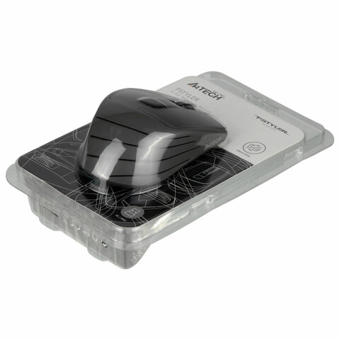 Мышь беспроводная с бесшумным кликом A4TECH Fstyler FG30S, USB, 6 кнопок,