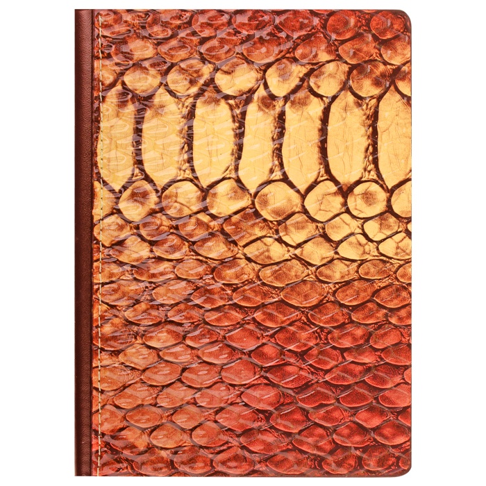 Книжка записная 13,5*19см "Darvish" обложка кожзам чешуя с цветным Книжка записная 13,5*19см "Darvish" обложка кожзам чешуя с цветным