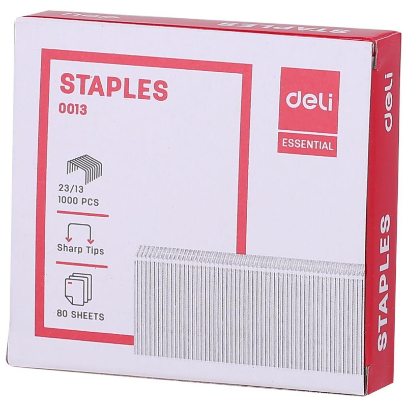 Скобы для степлера №23/13 Deli Е0013 оцинкованные 1000 шт./уп Скобы для степлера №23/13 Deli Е0013 оцинкованные 1000 шт./уп
