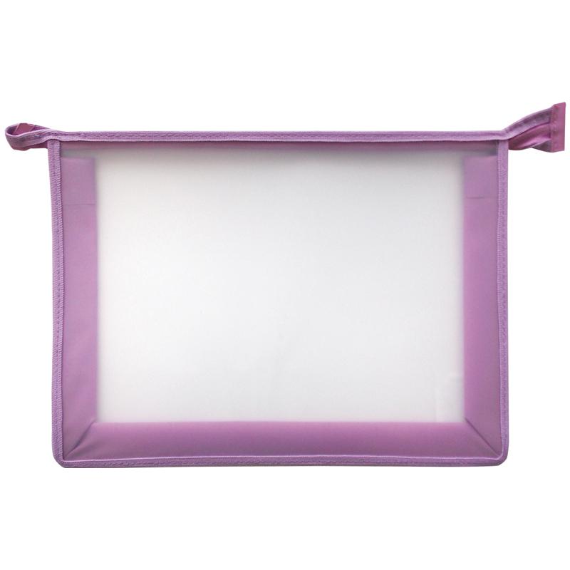 Папка для тетрадей 1 отделение, А4, сиреневая, пластик, на молнии: ПТ850_3408 Папка для тетрадей 1 отделение, А4, сиреневая, пластик, на молнии: ПТ850_3408