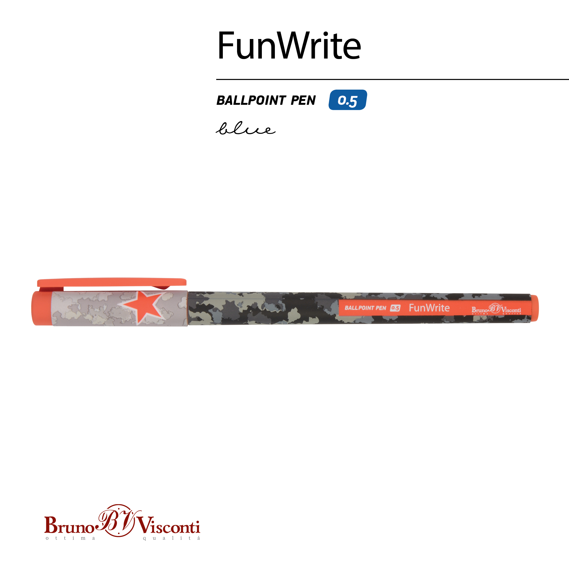 РУЧКА "FunWrite. Military. Airforce" ШАРИКОВАЯ, 0.5 ММ, СИНЯЯ РУЧКА "FunWrite. Military. Airforce" ШАРИКОВАЯ, 0.5 ММ, СИНЯЯ