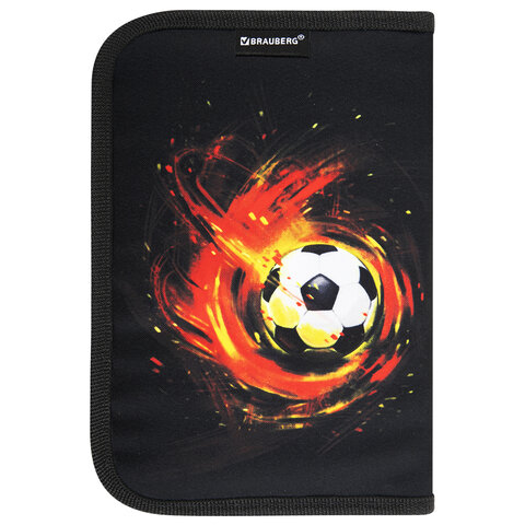 Пенал BRAUBERG с наполнением, 1 отделение, 1 откидная планка, 24 предмета,