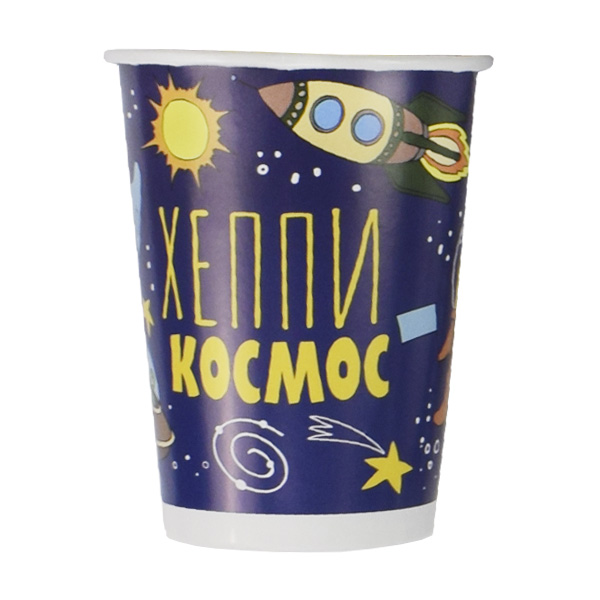 Стаканы бумажные Космос 200мл 6 шт Стаканы бумажные Космос 200мл 6 шт