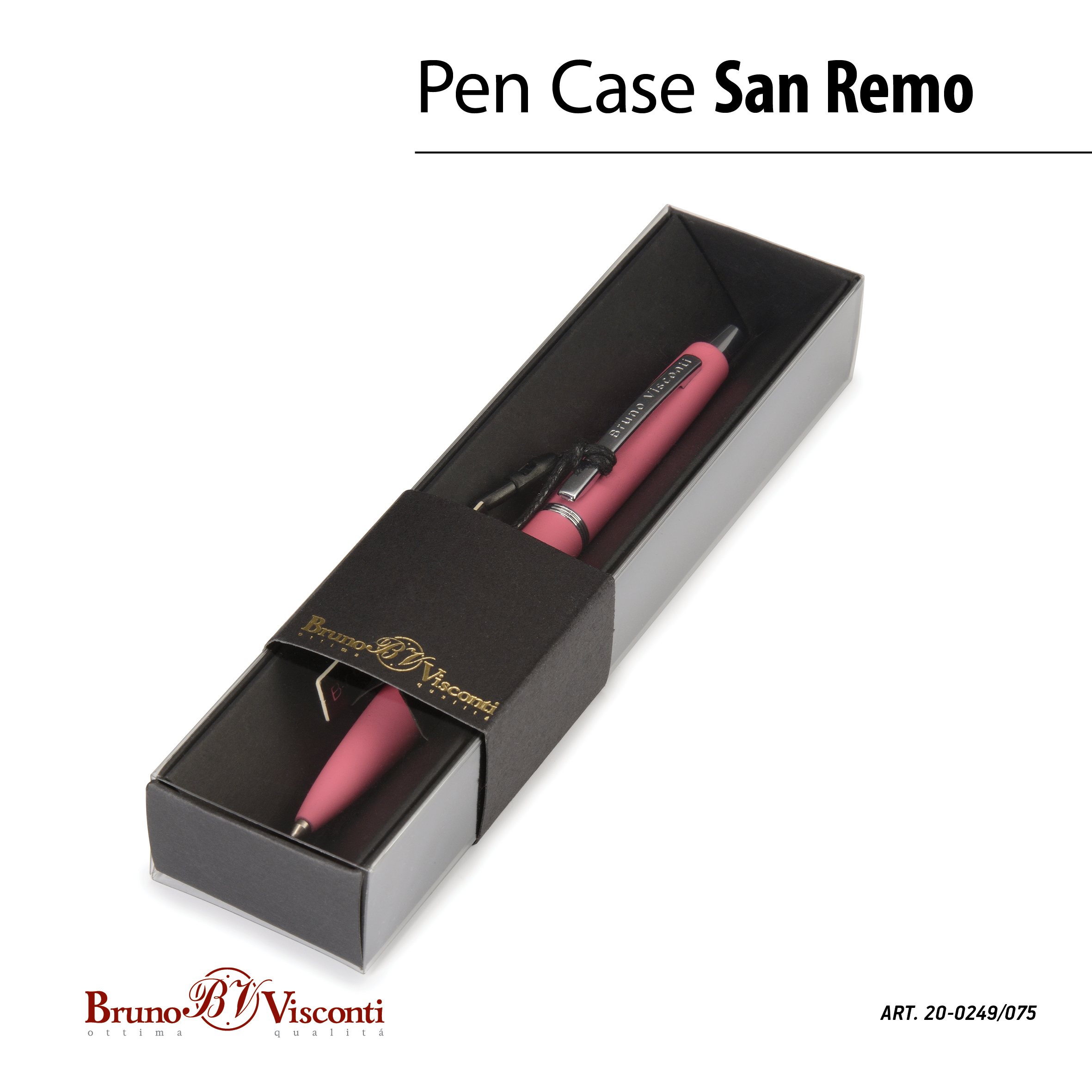 РУЧКА В ФУТЛЯРЕ "SAN REMO" АВТОМАТИЧЕСКАЯ 1,0 ММ, СИНЯЯ (коралловый