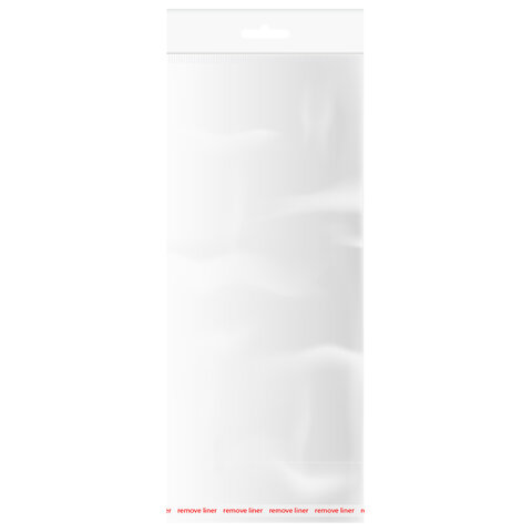 Пакеты БОПП с европодвесом, клеевым клапаном, КОМПЛЕКТ 100 штук, 13х27 + 3 + 4