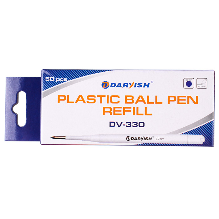 Стержень шариковый 98мм синий объем. пласт. "Darvish"