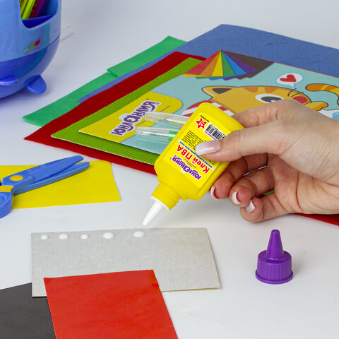 Клей ПВА ЮНЛАНДИЯ (бумага, картон, дерево), 45 г, 227379 Клей ПВА ЮНЛАНДИЯ (бумага, картон, дерево), 45 г, 227379