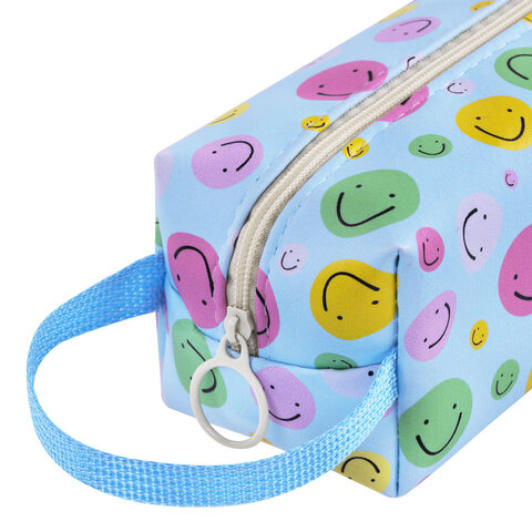 Пенал мягкий ПИФАГОР, 1 отделение, с ручкой, ПВХ, ассорти "Patterns",