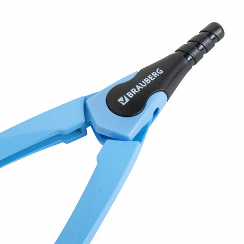 Циркуль с защитным колпачком BRAUBERG "ULTRA", 135 мм, аквамариновый, Циркуль с защитным колпачком BRAUBERG "ULTRA", 135 мм, аквамариновый,