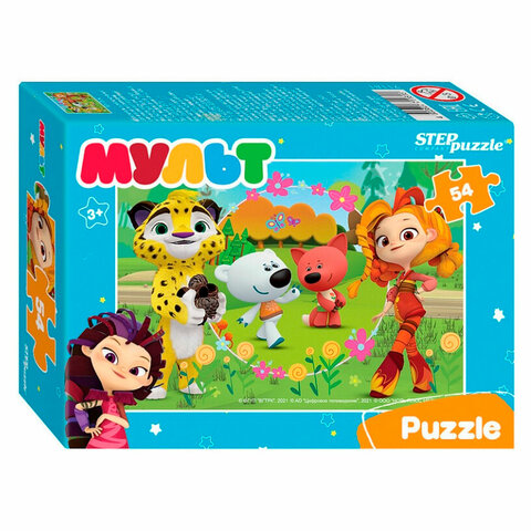 Пазл картонный 54 элемента, ЛИЦЕНЗИОННЫЕ СЮЖЕТЫ, АССОРТИ, 9х6,5,х2,5 см