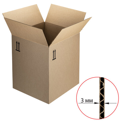 Гофрокороб, длина 370 мм х ширина 300 мм х высота 360 мм, марка Т22, профиль В,