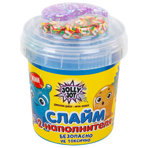 Слайм (лизун) с наполнителями МИКС, 140 г, ассорти 6 видов, JOLLY JOT (ДЖОЛЛИ Слайм (лизун) с наполнителями МИКС, 140 г, ассорти 6 видов, JOLLY JOT (ДЖОЛЛИ