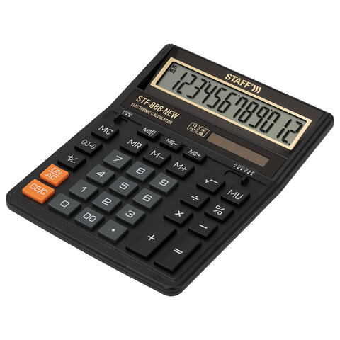 Калькулятор настольный STAFF STF-888-New (202x158 мм), 12 разрядов, двойное Калькулятор настольный STAFF STF-888-New (202x158 мм), 12 разрядов, двойное