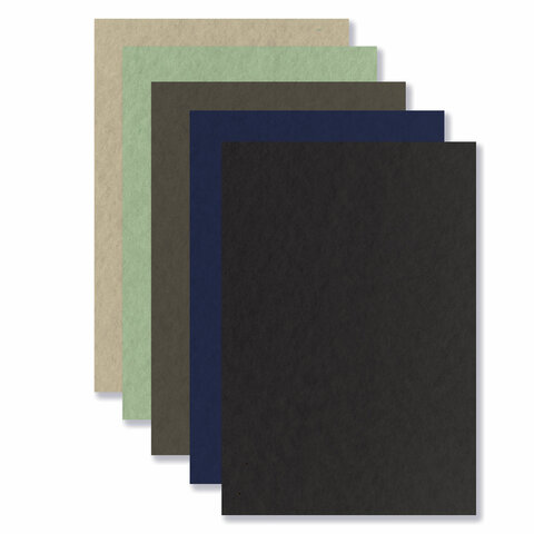 Бумага для пастели А4 в папке, 20 листов, 5 цветов, 180 г/м2, BRAUBERG ART