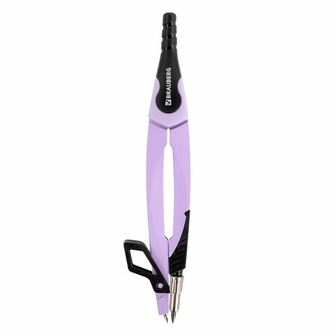 Циркуль с защитным колпачком BRAUBERG "ULTRA", 135 мм, лавандовый, Циркуль с защитным колпачком BRAUBERG "ULTRA", 135 мм, лавандовый,