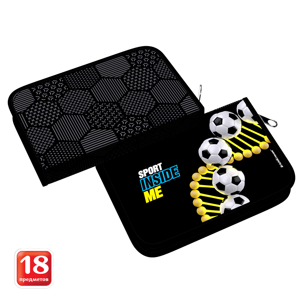 Пенал-книжка с наполнением ErichKrause 135x205x30мм Sport DNA Пенал-книжка с наполнением ErichKrause 135x205x30мм Sport DNA