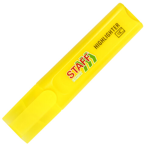 Текстовыделитель STAFF "EVERYDAY HL-720", ЖЕЛТЫЙ, линия 1-5 мм,