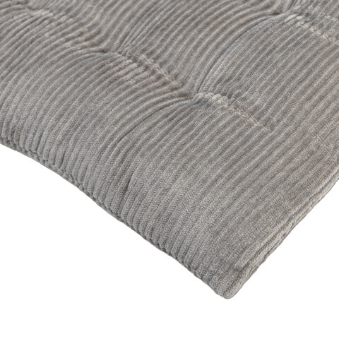 Подушка на стул "ВЕЛЬВЕТ" 38х38 см, полиэстер, серая, PRIMILA