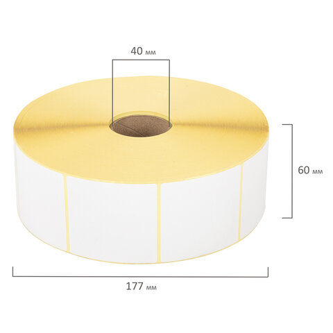 Этикетка ТермоЭко (58х60 мм), 3000 этикеток в ролике, светостойкость до 2 Этикетка ТермоЭко (58х60 мм), 3000 этикеток в ролике, светостойкость до 2