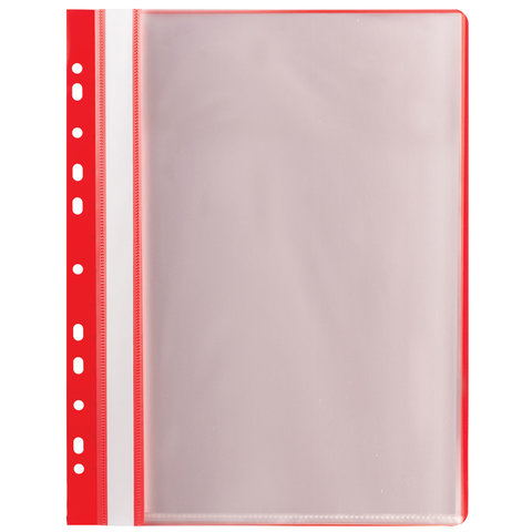 Папка 10 вкладышей STAFF с перфорацией, мягкая, красная, 0,16 мм, 224976 Папка 10 вкладышей STAFF с перфорацией, мягкая, красная, 0,16 мм, 224976