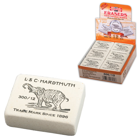 Резинка стирательная KOH-I-NOOR "Слон", прямоугольная, 48х37х16 мм, Резинка стирательная KOH-I-NOOR "Слон", прямоугольная, 48х37х16 мм,