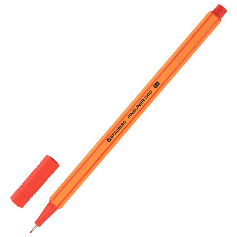 Ручки капиллярные (линеры) 40 ЦВЕТОВ, BRAUBERG "FINE 040",