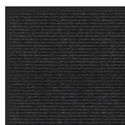 Коврик придверный 40х60 см, ЧЕРНЫЙ, влаго-грязезащитный, 450 г/м2, ребристый,