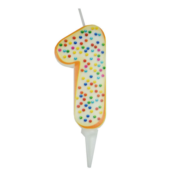 Свеча Цифра 1 Пончик 6см Свеча Цифра 1 Пончик 6см