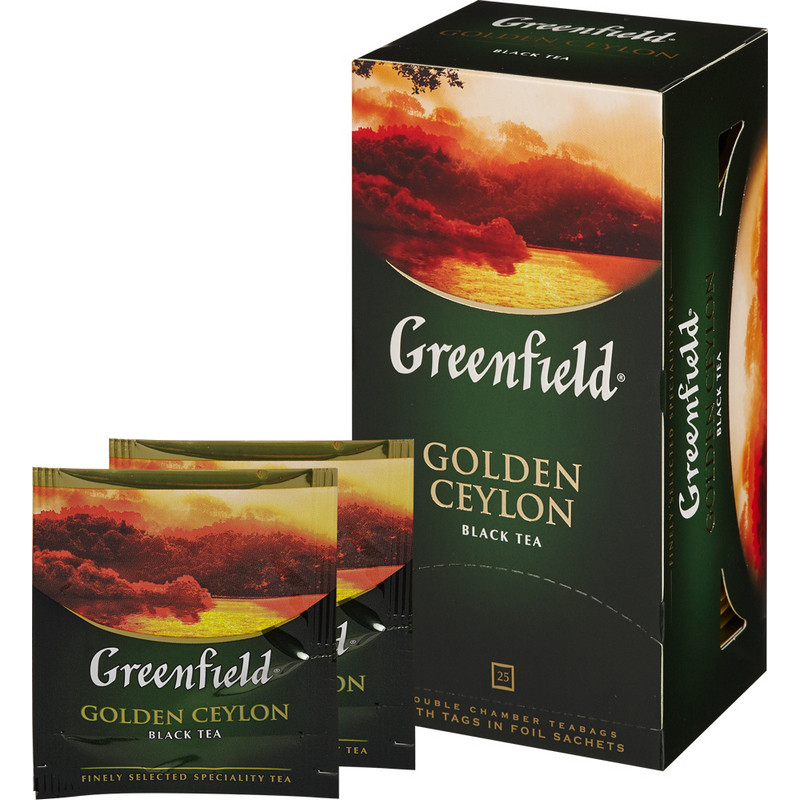 Чай Greenfield Golden Ceylon черный фольгир.25пак/уп 3520-15 Чай Greenfield Golden Ceylon черный фольгир.25пак/уп 3520-15