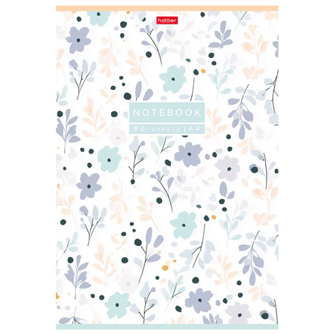Тетрадь А4, 80 л., HATBER, скоба, клетка, Soft-touch ламинация, "Музыка Тетрадь А4, 80 л., HATBER, скоба, клетка, Soft-touch ламинация, "Музыка