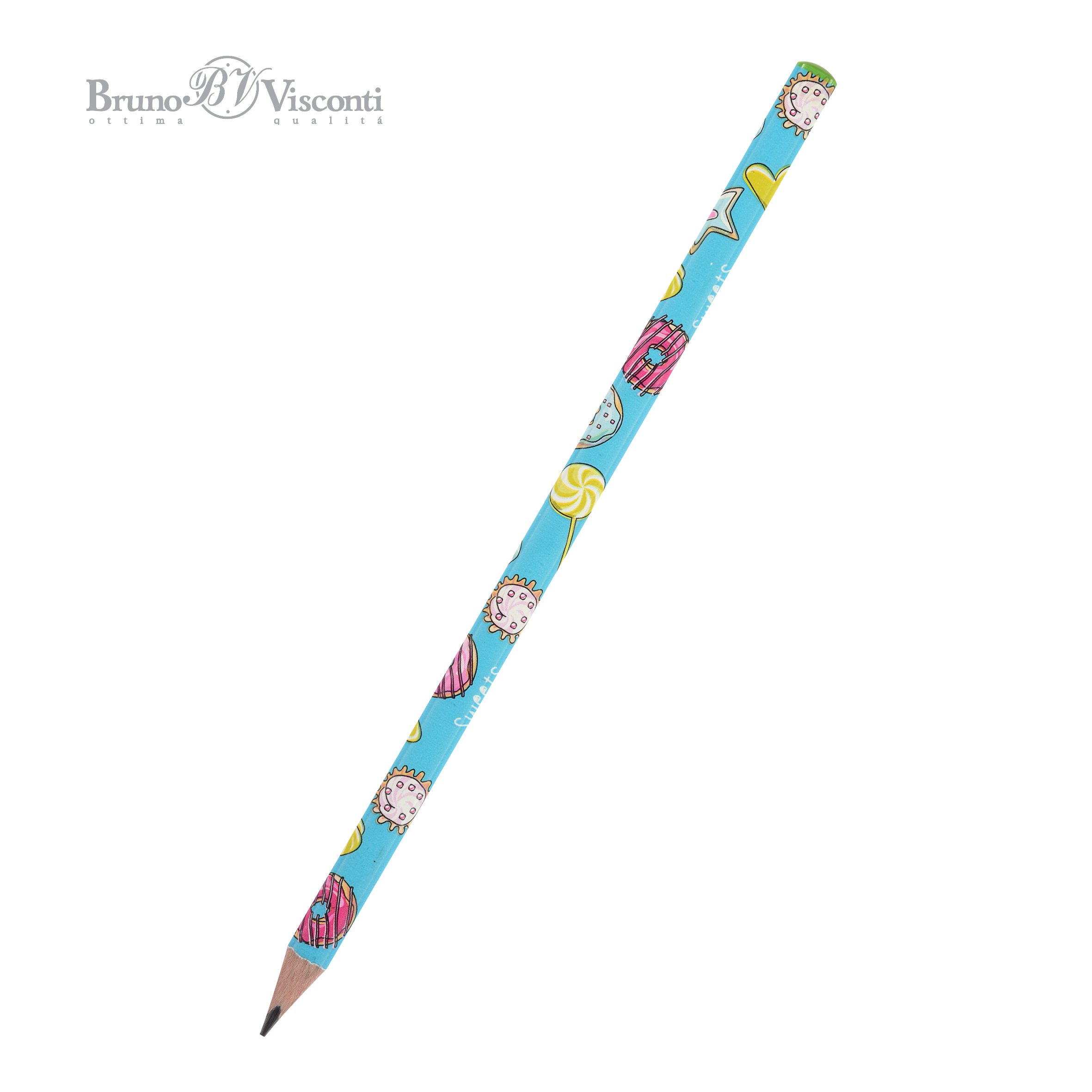 КАРАНДАШ ЧЕРНОГРАФИТОВЫЙ "HappyGraphix. Сладкое настроение.Пончики" НВ КАРАНДАШ ЧЕРНОГРАФИТОВЫЙ "HappyGraphix. Сладкое настроение.Пончики" НВ