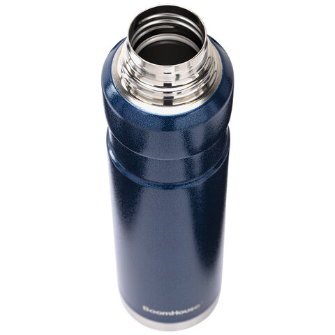 Термос 1 л, BOOMHOUSE (БумХаус) DARKBLUE, нержавеющая сталь SUS304, молотковая Термос 1 л, BOOMHOUSE (БумХаус) DARKBLUE, нержавеющая сталь SUS304, молотковая