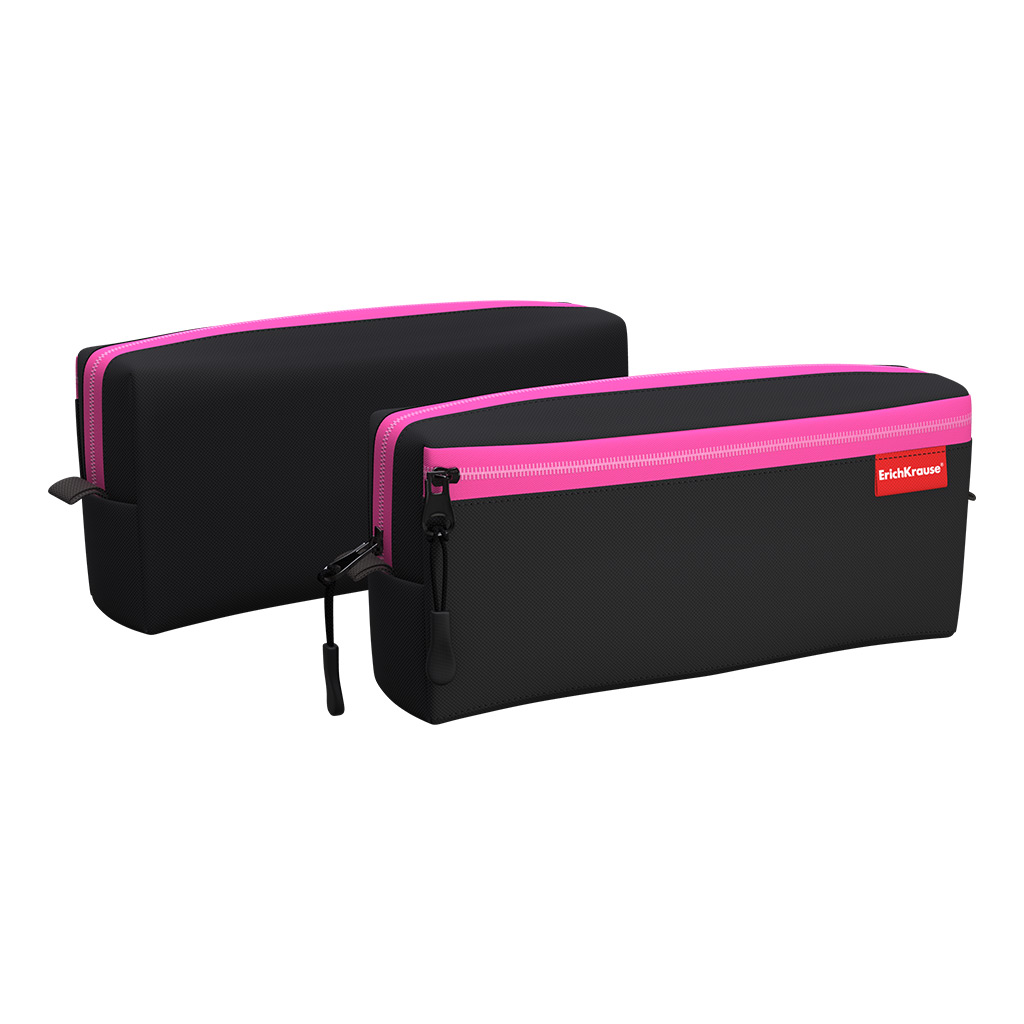 Пенал квадро с двумя отделениями Erich Krause 210x100x50мм Black&Pink Пенал квадро с двумя отделениями Erich Krause 210x100x50мм Black&Pink