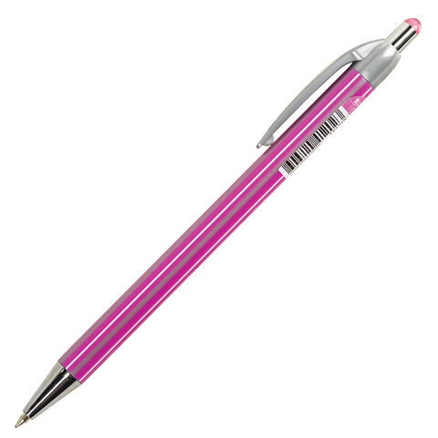 Ручка шариковая автоматическая BRAUBERG "Stripes", СИНЯЯ, корпус