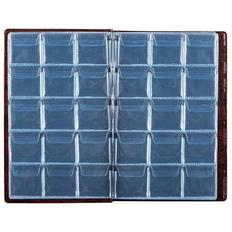 Альбом нумизмата для 240 монет, 125х185 мм, ПВХ, коричневый, STAFF, 238080 Альбом нумизмата для 240 монет, 125х185 мм, ПВХ, коричневый, STAFF, 238080